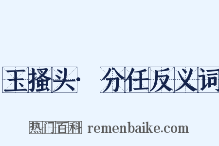 玉搔头·分任反义词是什么意思的图片